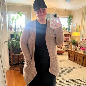 Anthropologie Sleeping on Snow brown no closure cardigan with pockets in L